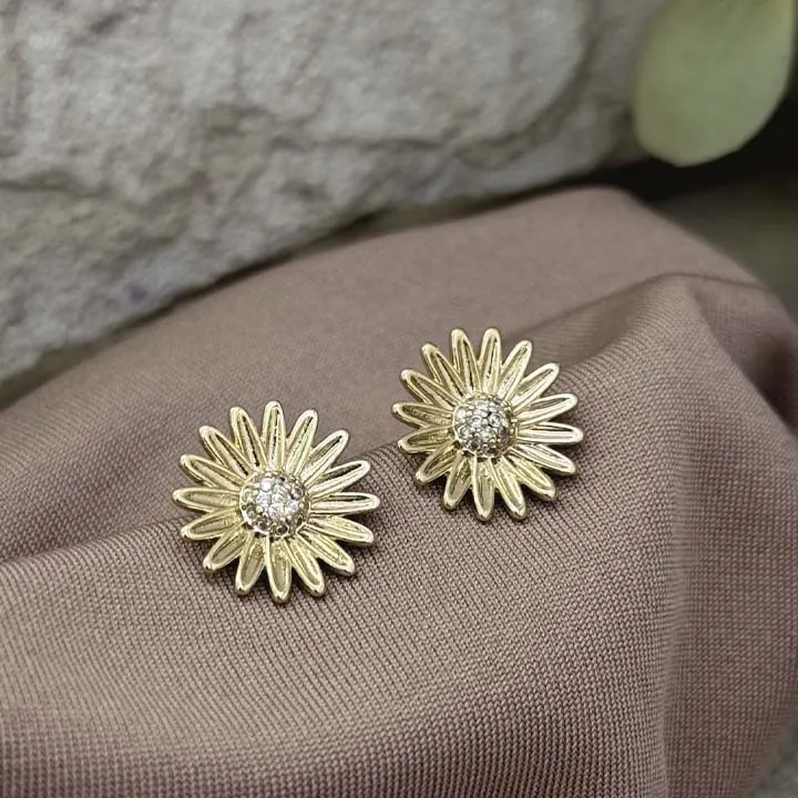 Elegant Sunflower Earrings
