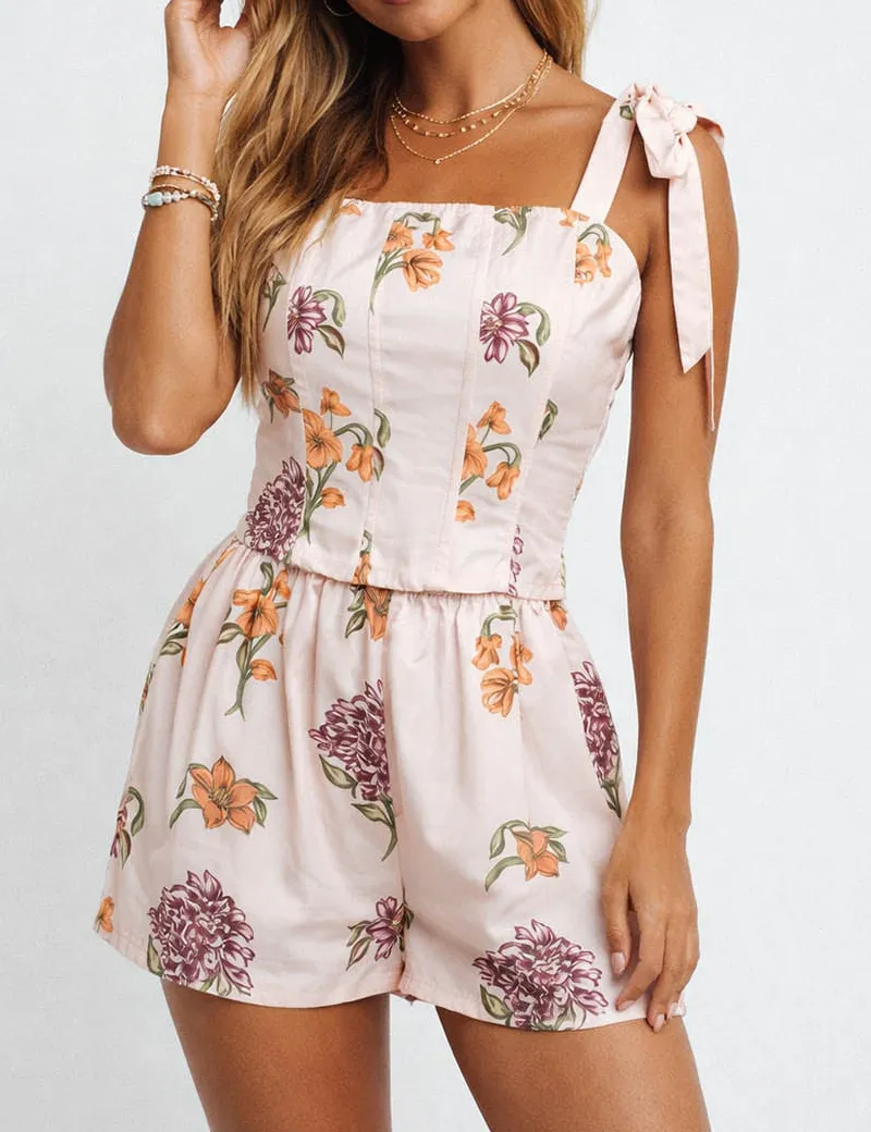 Strap Sleeveless Boned Corset Top