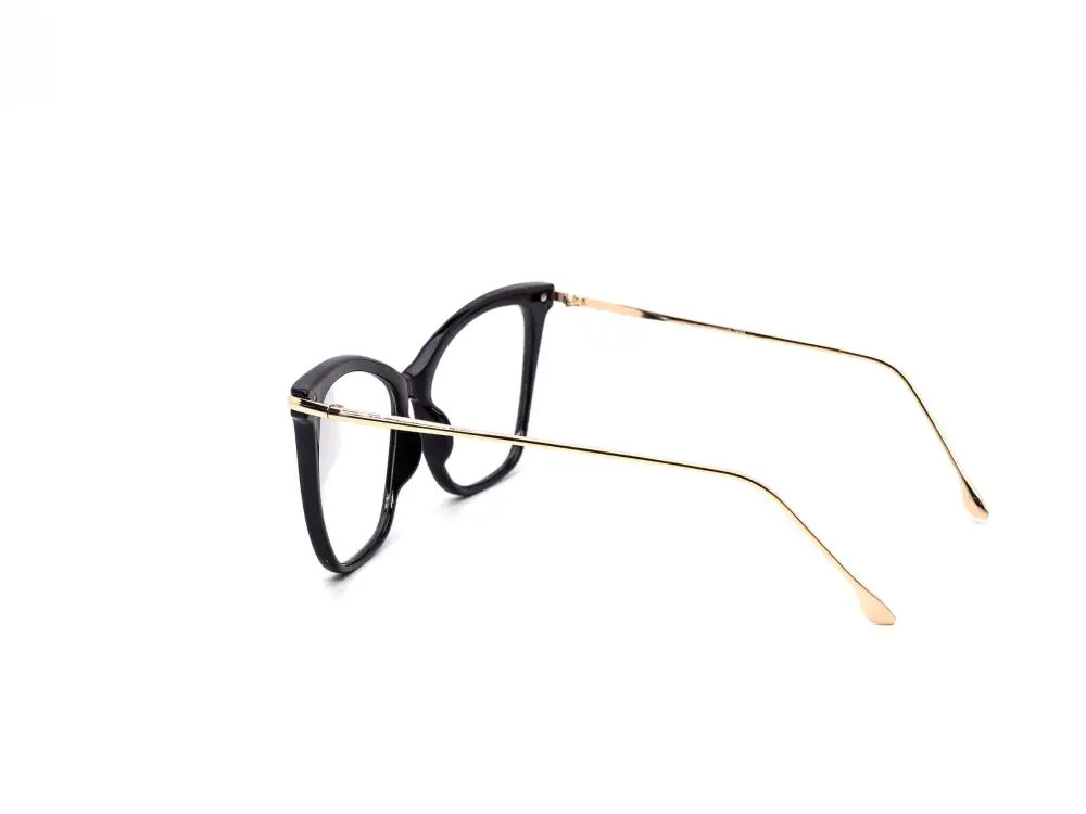 12-Pack All-Black Cat-Eye Clear Lens Eyeglasses