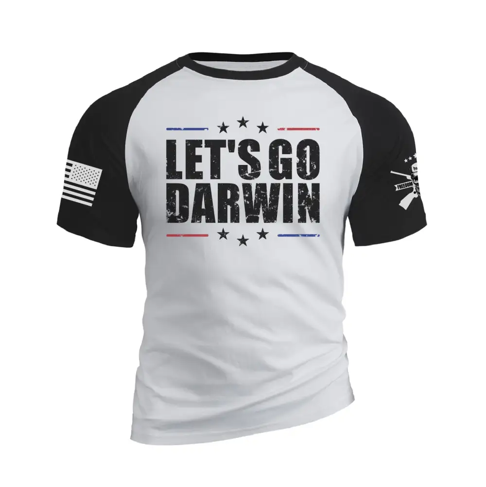 LETS GO DARWIN RAGLAN GRAPHIC TEE
