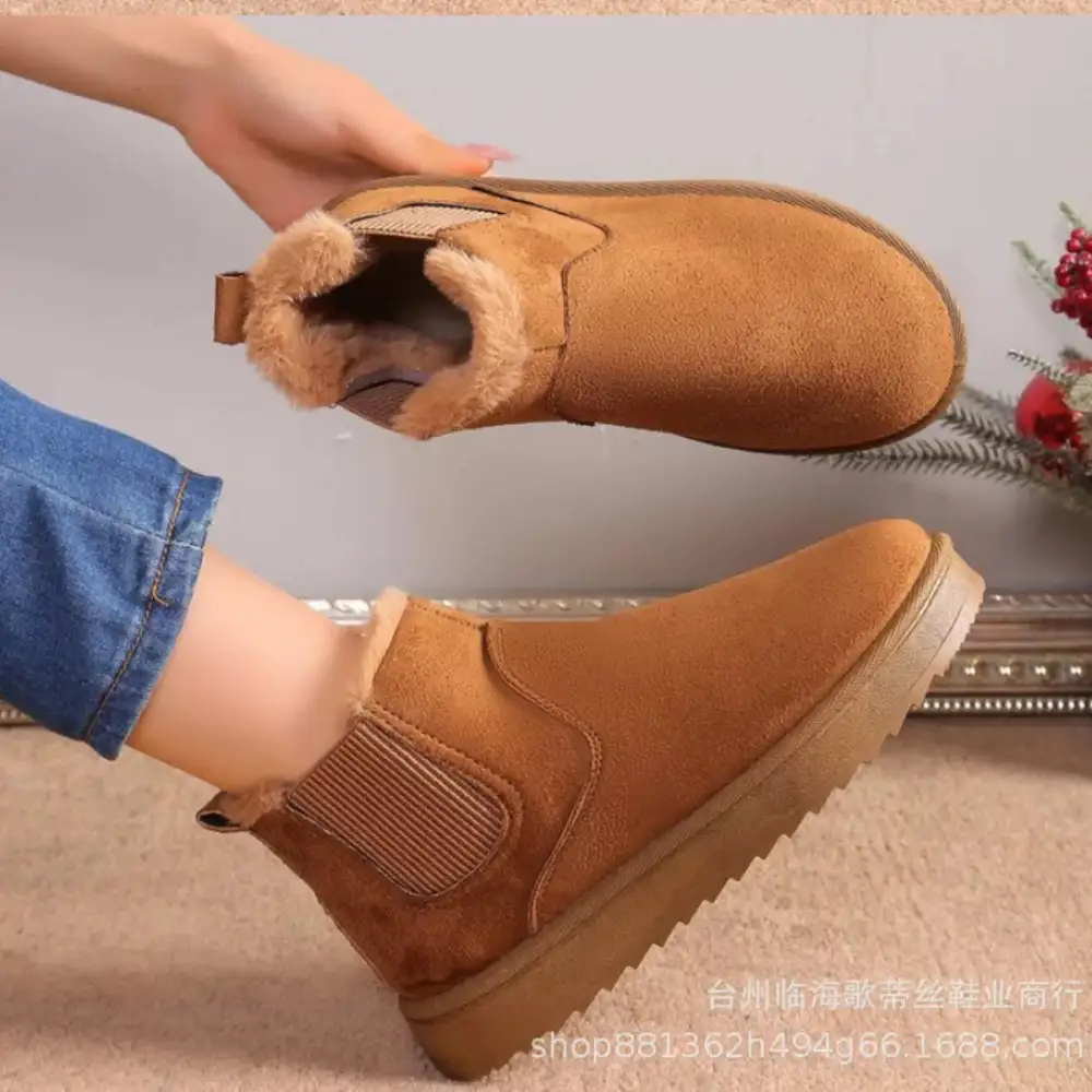 Soft Round Toe Platform Boots
