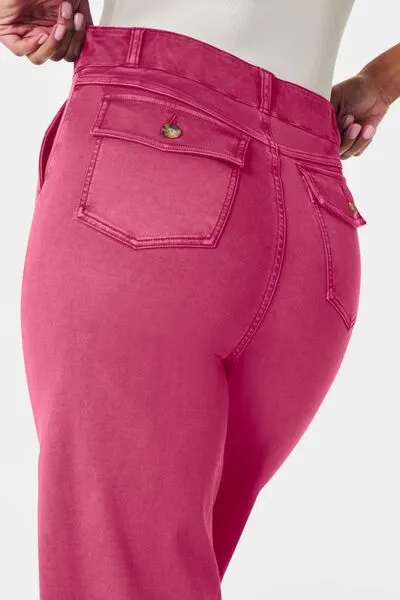 High Waist Pocket Denim Jeans