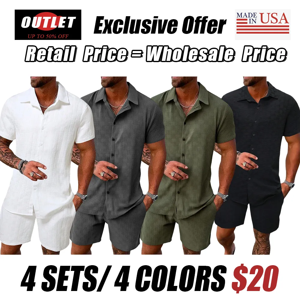 🔥 Men's Short Sleeve Pajama Two-Piece Set | Comfortable Loungewear Essential