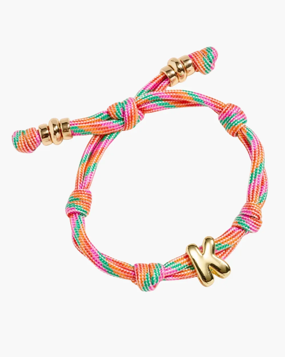 Rope Initial Bracelet With Charm
