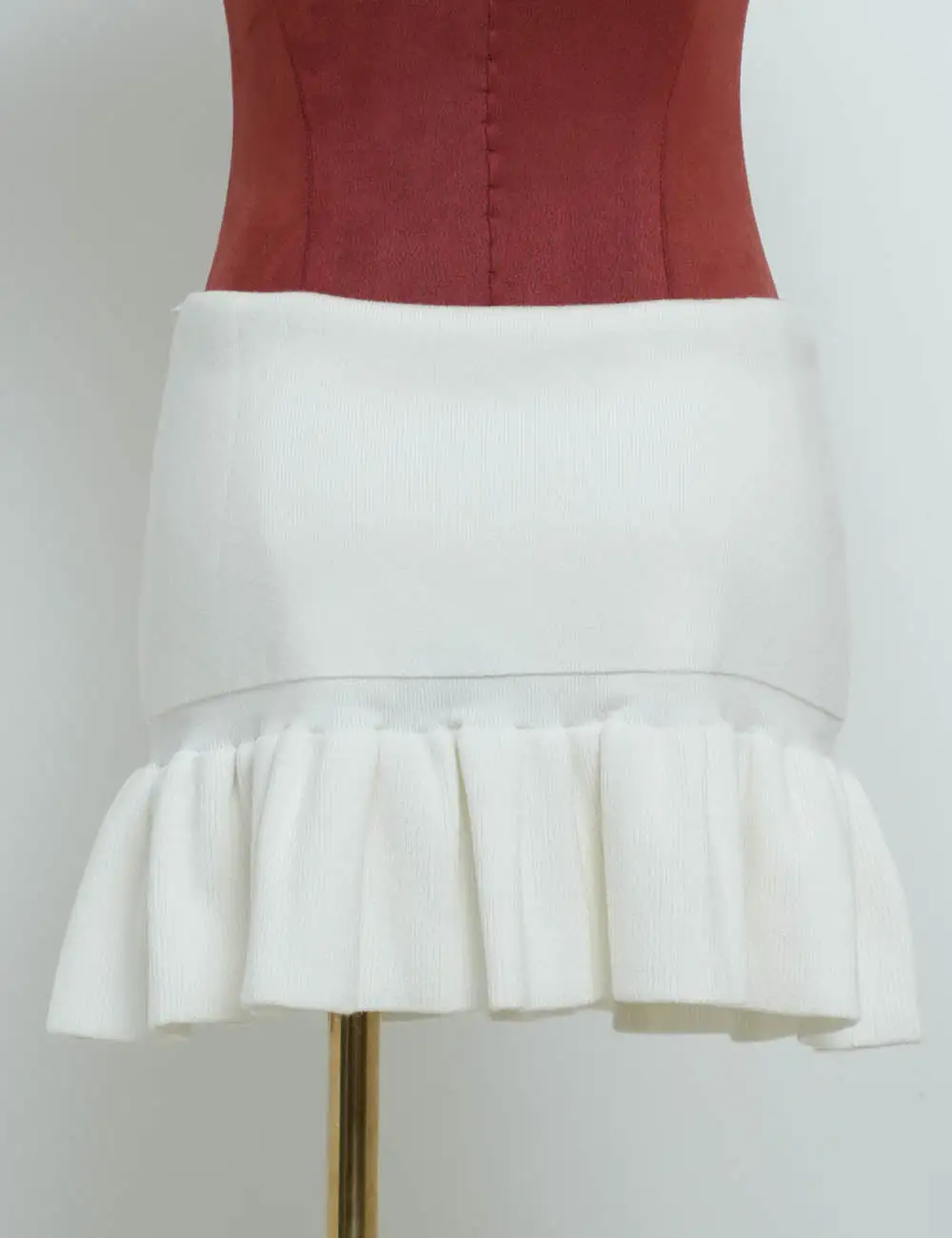 Elegant Solid Color Elasitc Waist Slim Mini Skirt