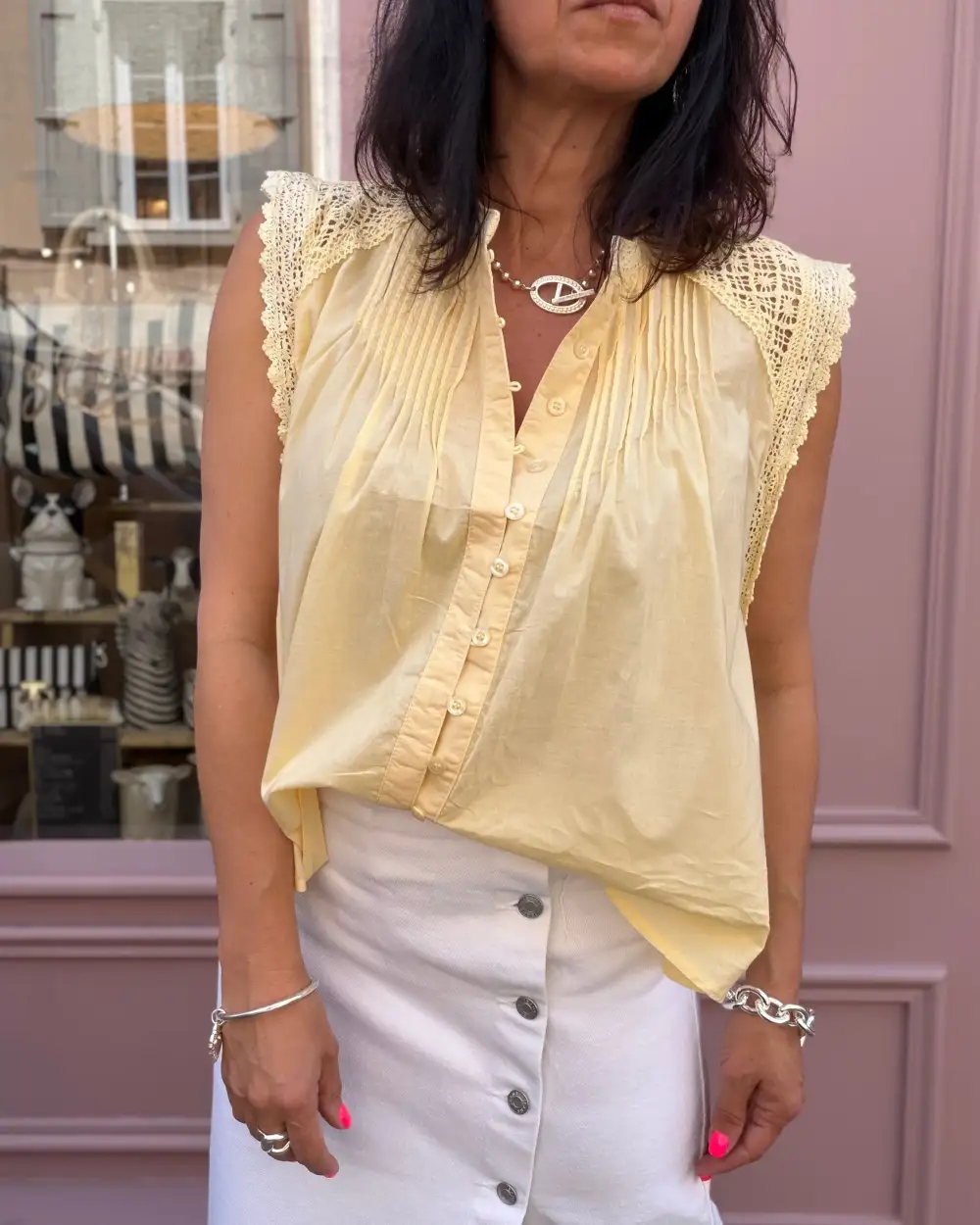 Classic Cotton Embroidered Blouse