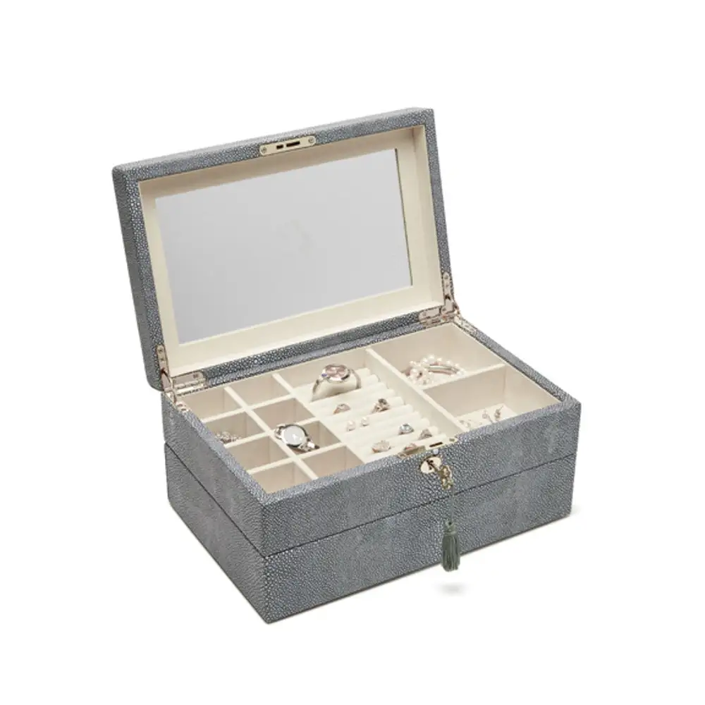 Mirror Lid Stackable Jewelry Box Set