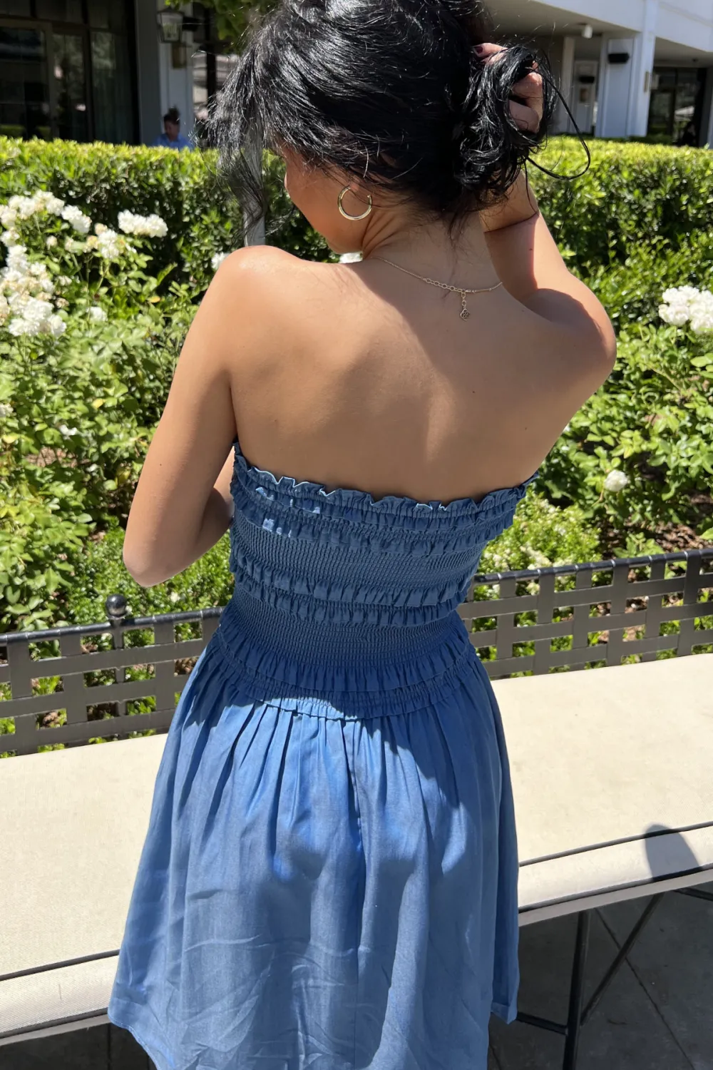 Sleeveless Smocked Midi Dress