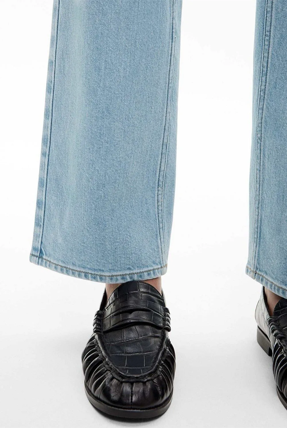 Black Straight-Leg Jeans