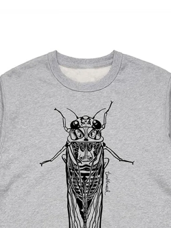 A versatile sports shirt with simple patterns of insect-like creatures