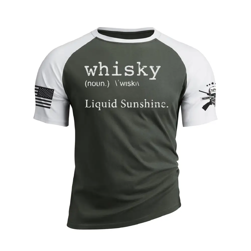 WHISKY LIQUID SUNSHINE RAGLAN GRAPHIC TEE