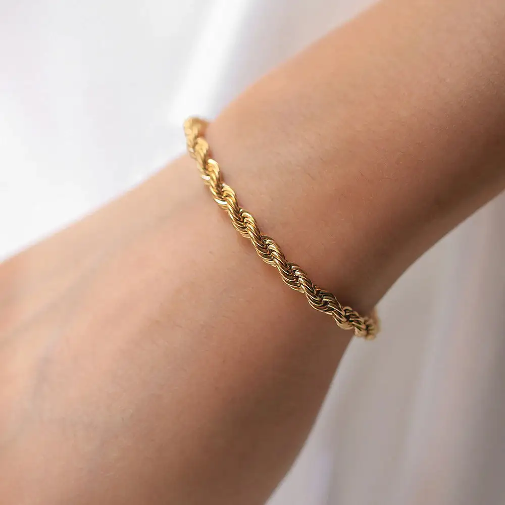Steel Spiral Chain Bracelet