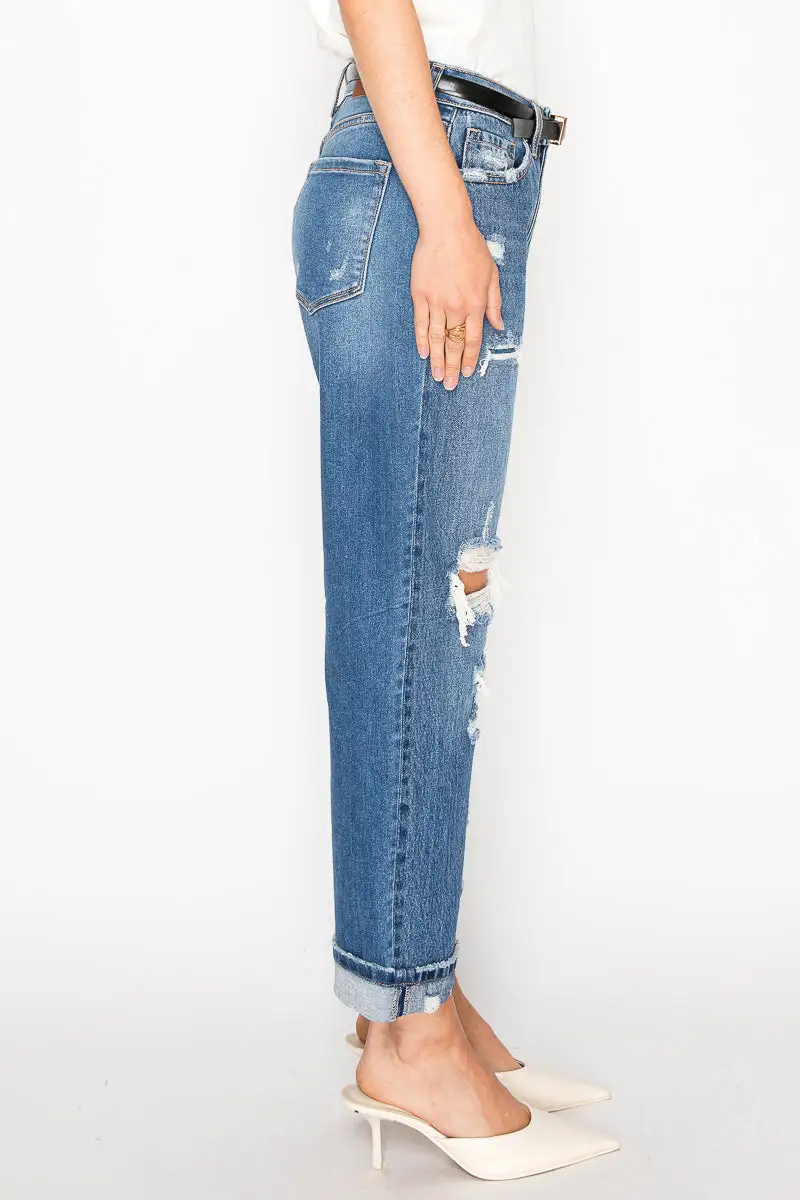Weekend High Rise Straight Leg Relaxed Denim Jeans