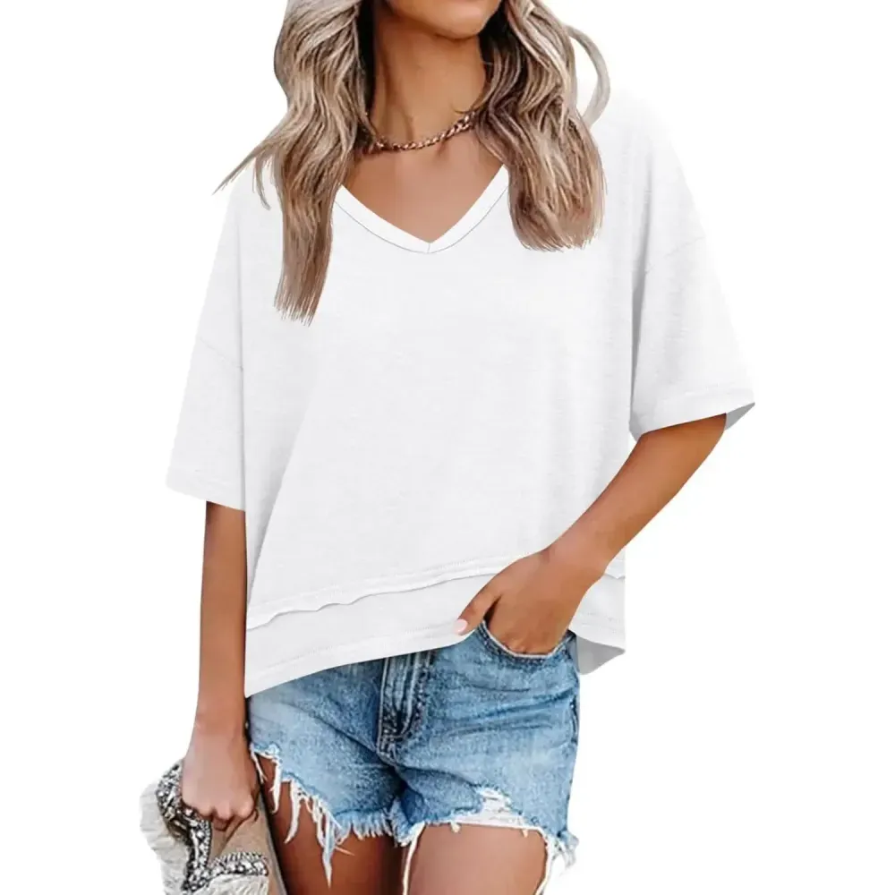 Women's Summer V-neck T-shirt