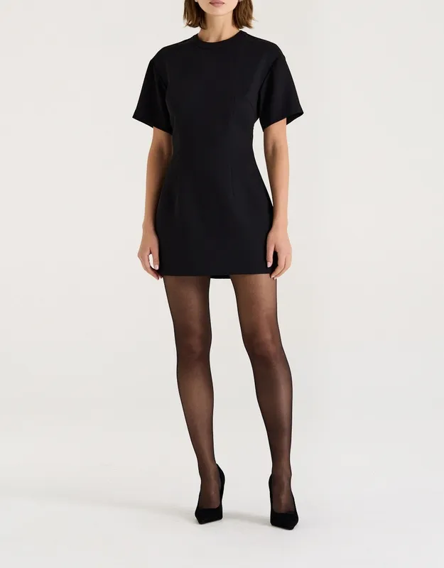 Black Tailored Mini Dress