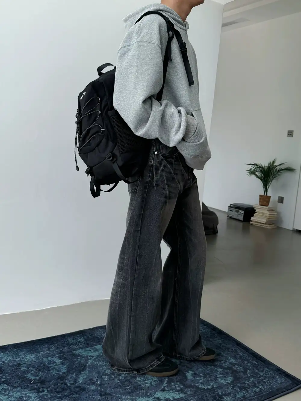 Washed Faded Flare Jeans