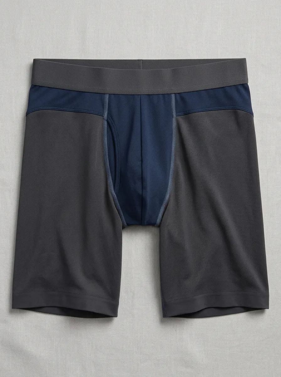 Men's Athletic Performance Two-Tone Printed Boxer Briefs