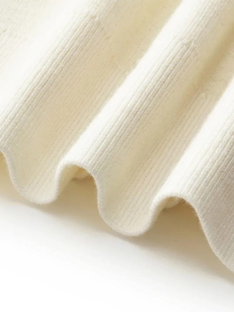 Wool Half Button Turtleneck Women Sweater