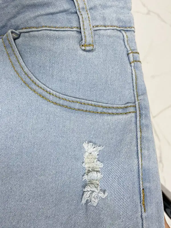 High Waist Ripped Denim Jeans