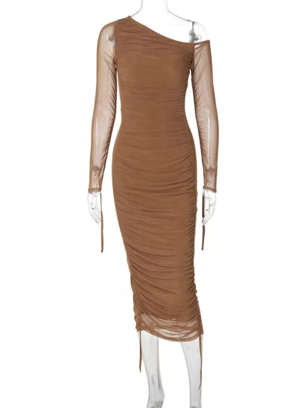 Smooth Finish Ruched Midi Dress