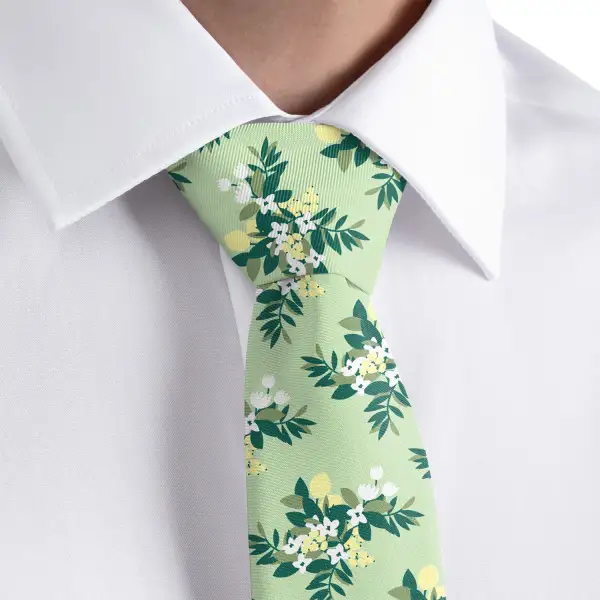 Lemon Blossom Pattern Necktie