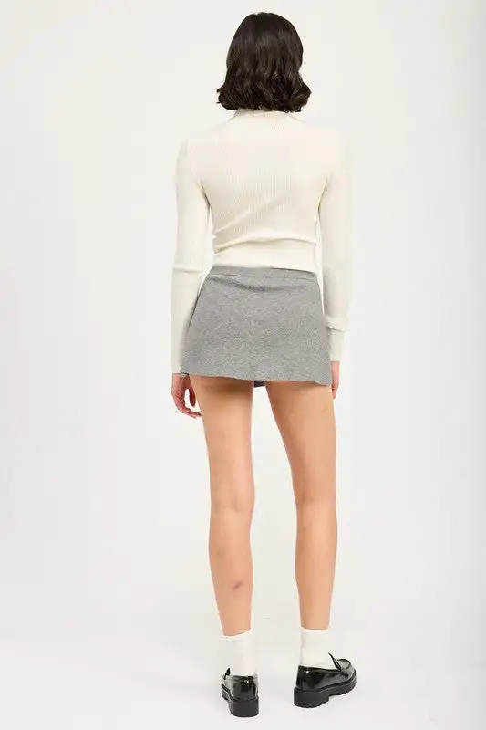 Pleated Mini Casual Contemporary Skirt