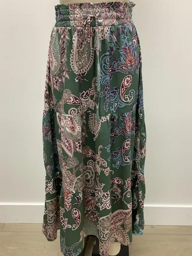 Tiered Smocked Waist Skirt