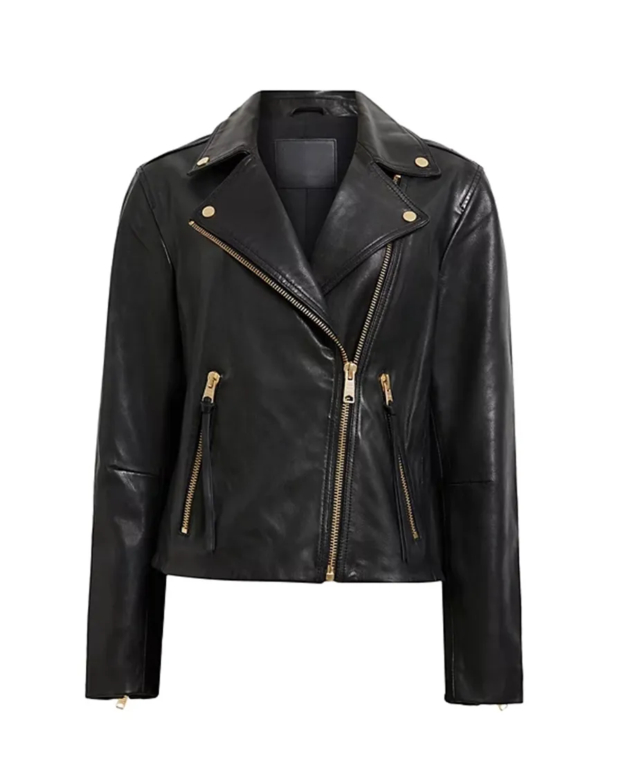 Slim Fit Leather Biker Jacket