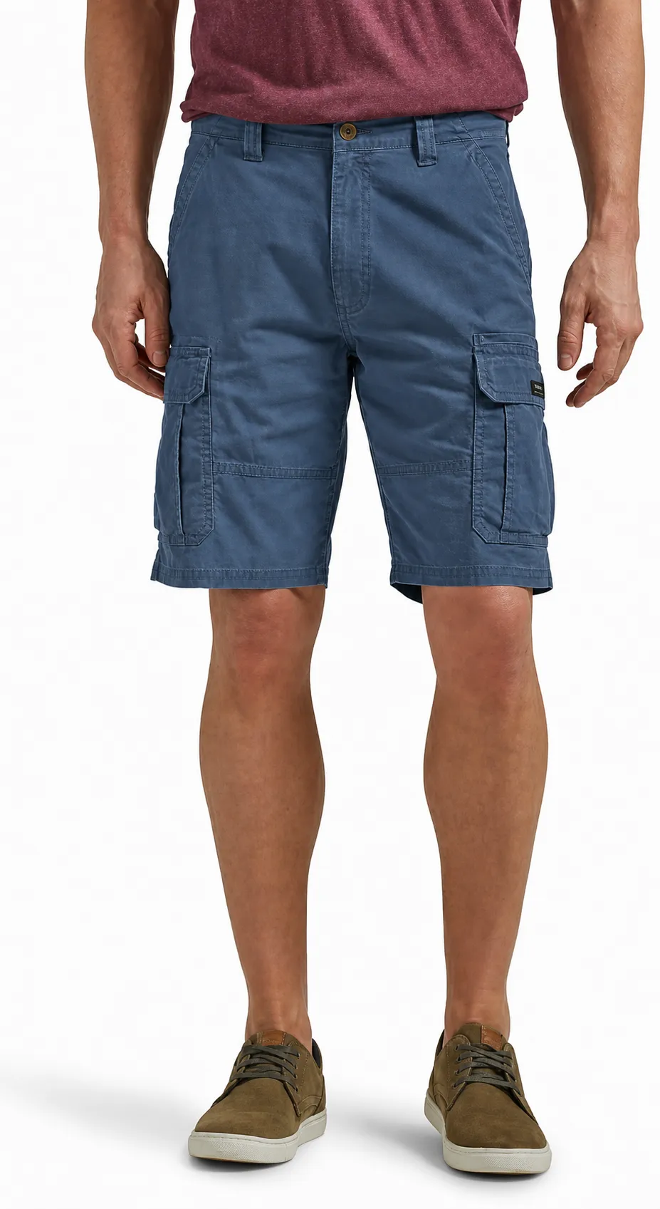 Men's Washed Cotton Twill Cargo Shorts