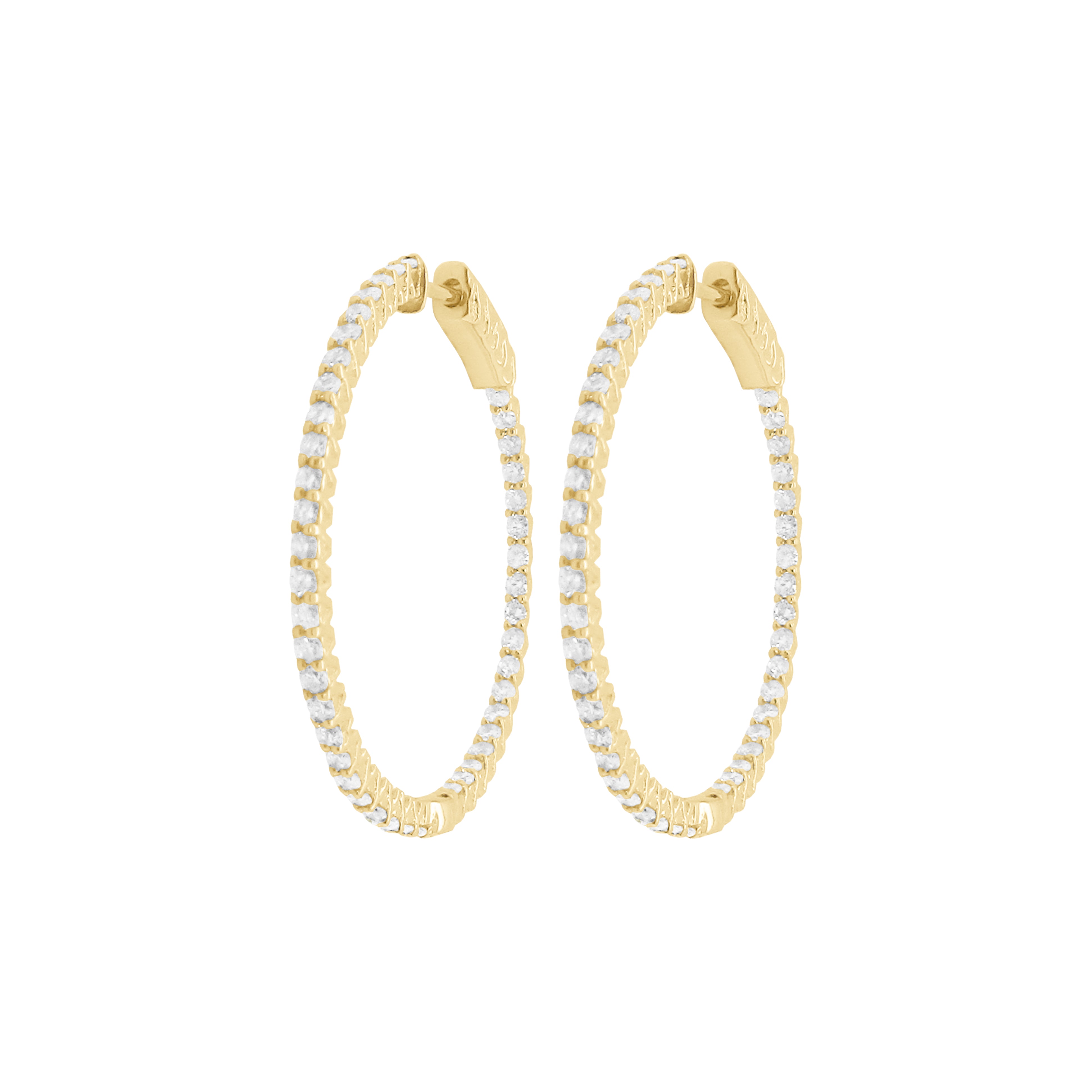 Delicate Openwork Gem Detail Hoop Earrings