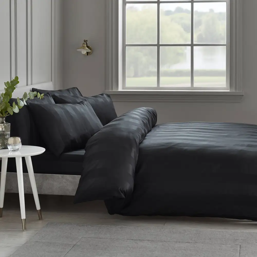 Stripe Satin Duvet Cover Set