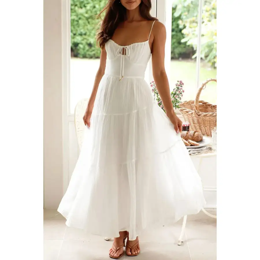 Ruched Smocked Back Cami Dress