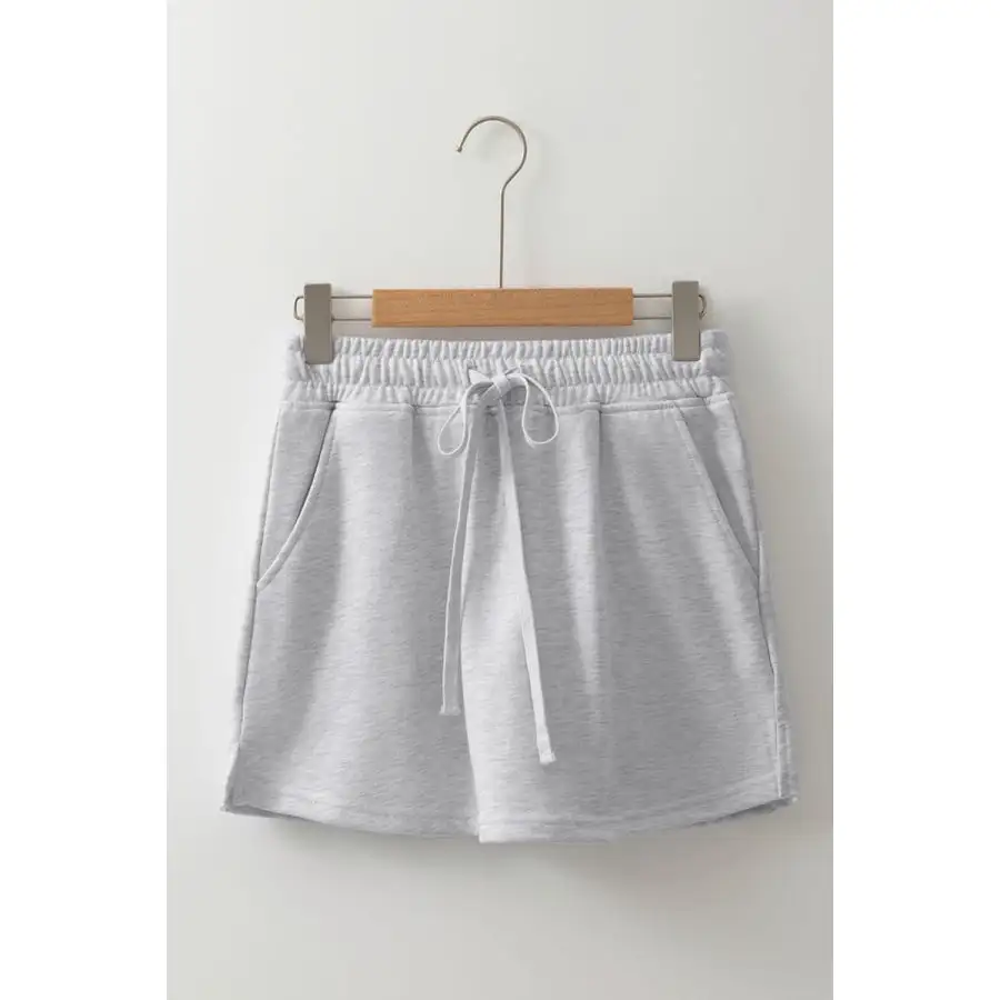 French Terry Drawstring Mini Skort with Pockets