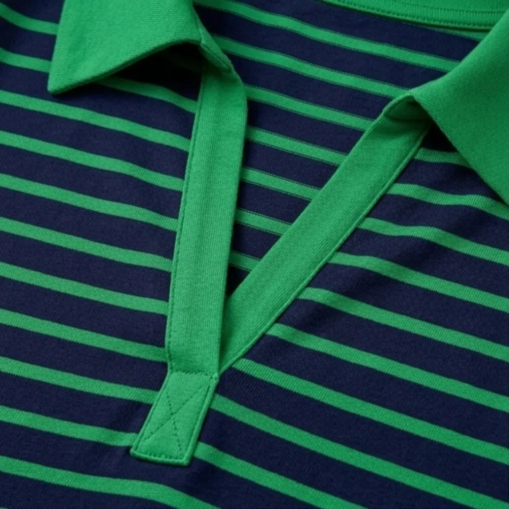 V Neck Striped Flattering Midi Dress