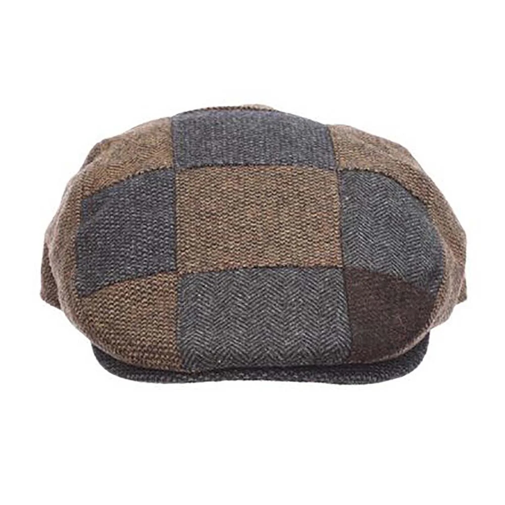 Flipper Tweed Patchwork Flat Cap
