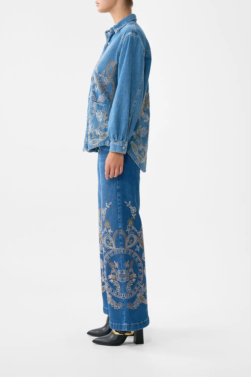 Of Lace Long Line Shirt