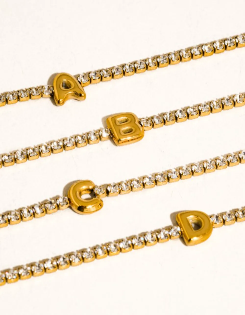 Sparkling Initial Charm Bracelet