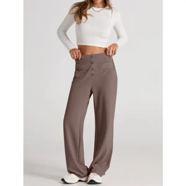 Chic High Waist Wide Leg Pants