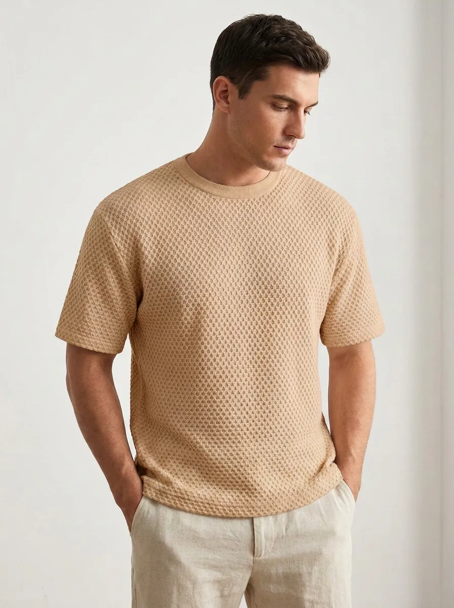 Men's Crew-Neck Knit T-Shirt