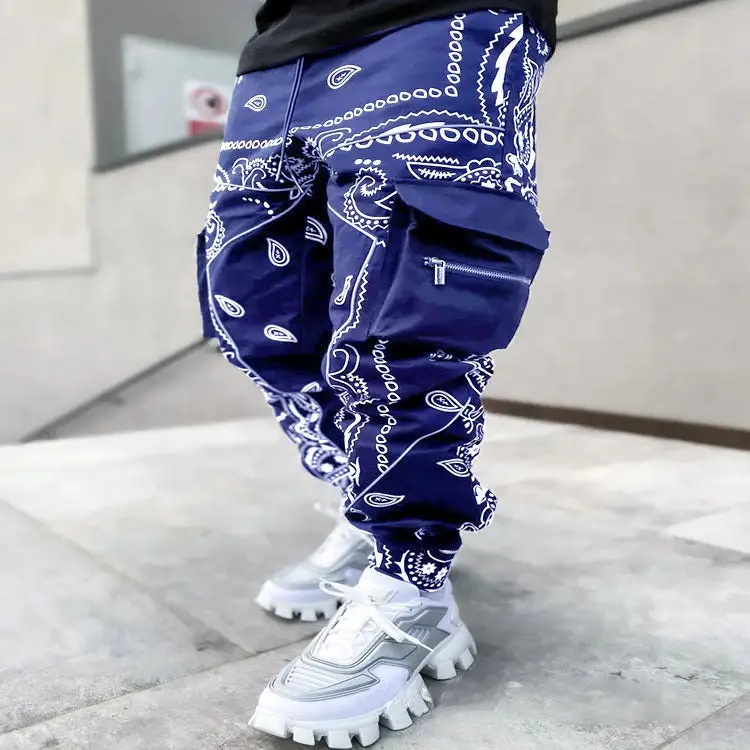 Men's  Bandana Cargo Pants Cargo Pants