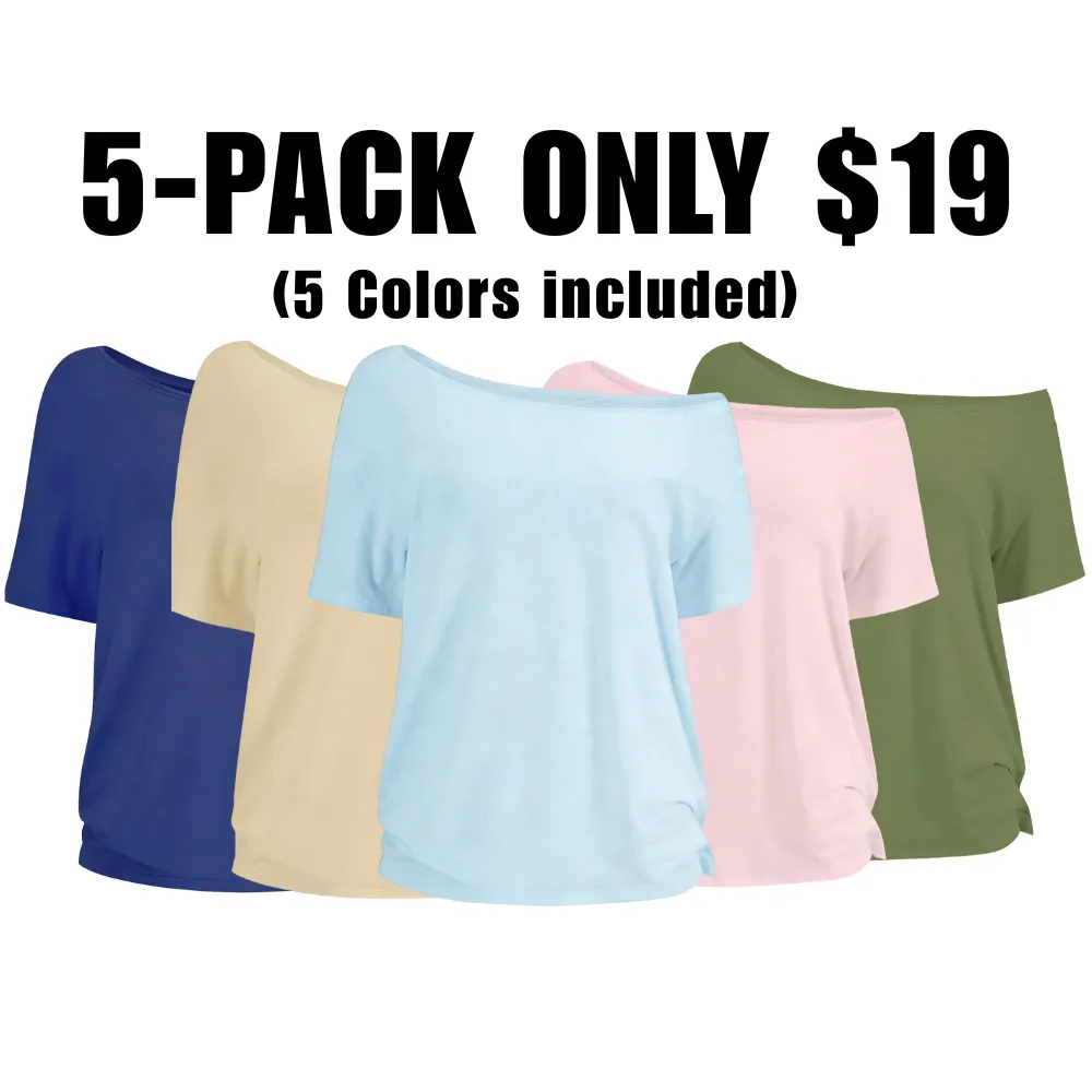 Women's Solid-Color Versatile Short-Sleeve Top