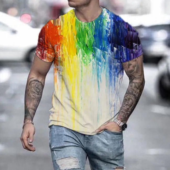 Men's Rainbow Short Sleeve T-shirt