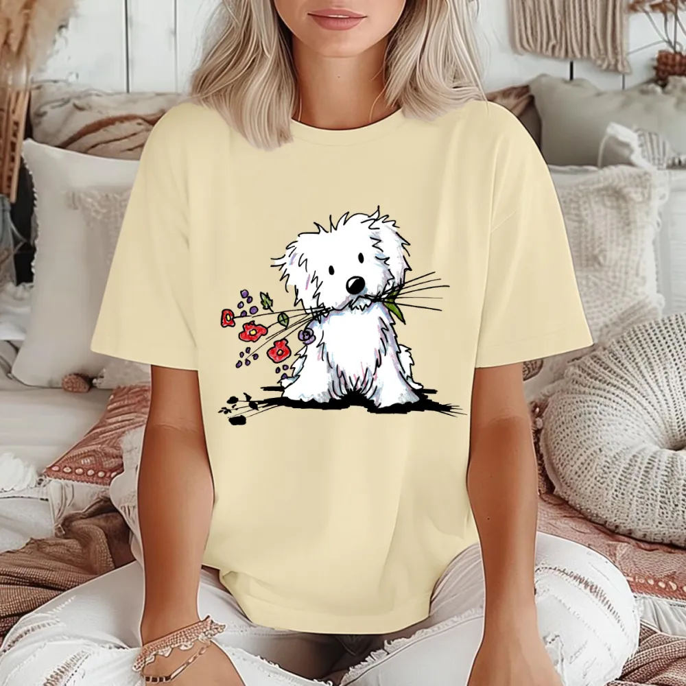 Women's Garden Helper Dog Graphic Tee