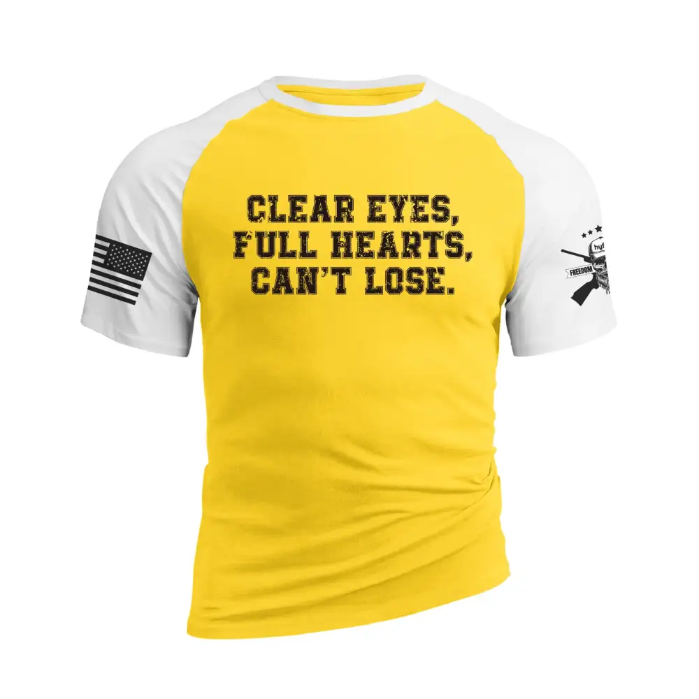 CLEAR EYES FULL HEARTS CAN'T LOSE RAGLAN GRAPHIC TEE