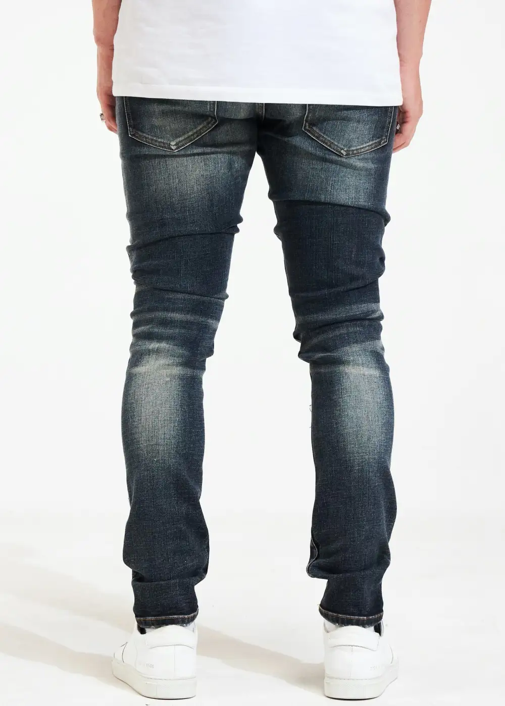 Contrast Patch Accent Jeans