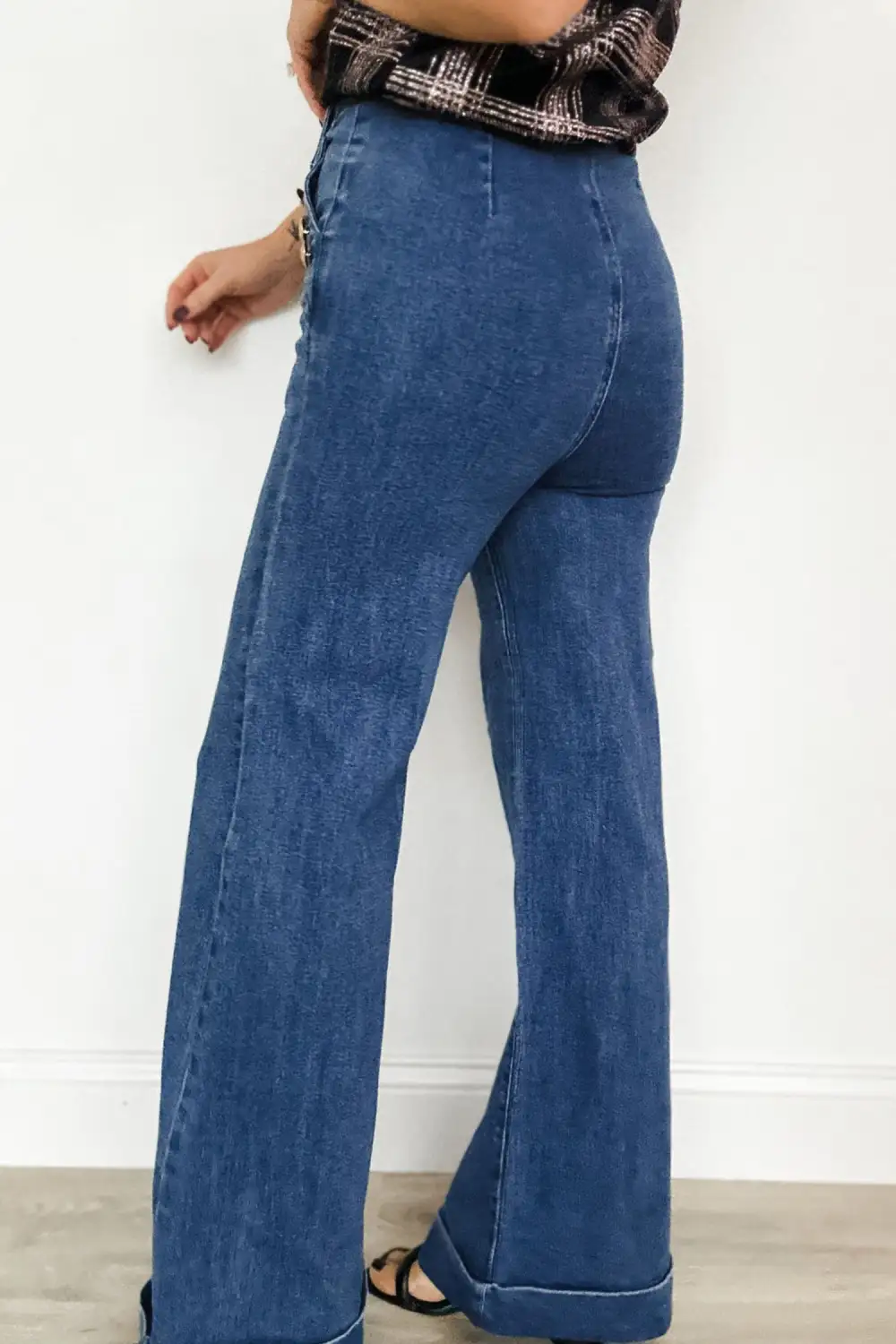 Casual Panel Detail Denim Jeans