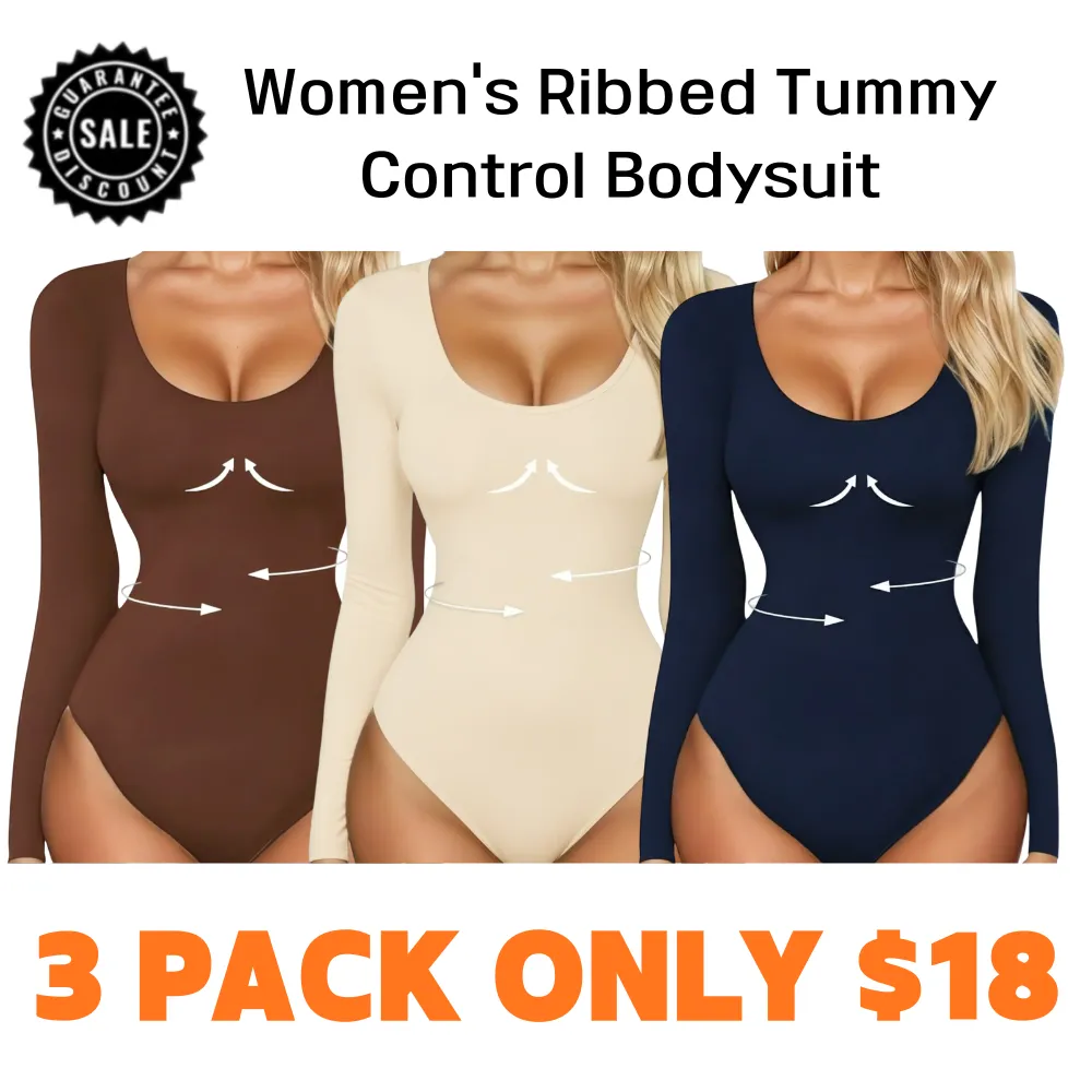 Women’s Ribbed Tummy Control Bodysuit