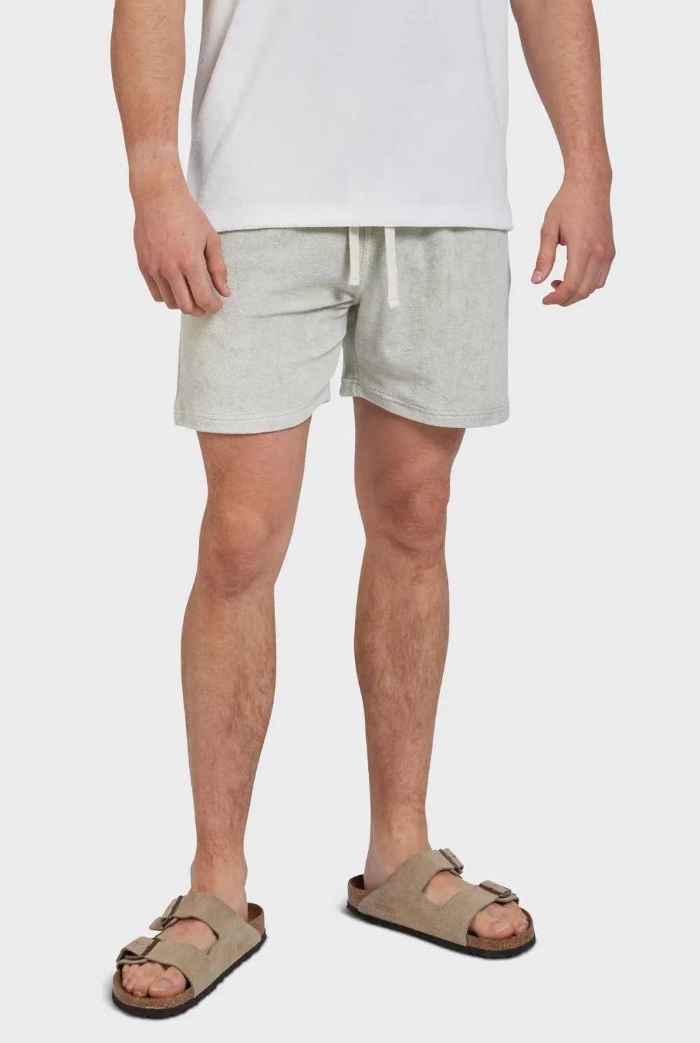 White Linen Blend Shorts