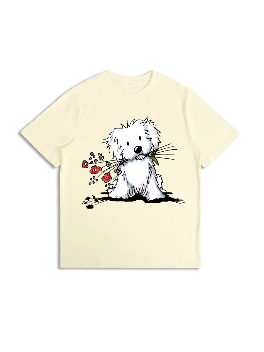 Women's Garden Helper Dog Graphic Tee