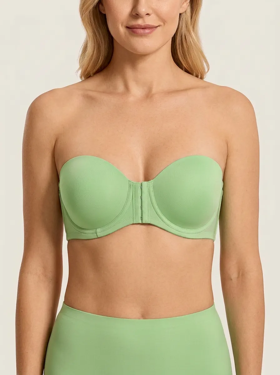 Women's Smooth-Profile Front-Closure Strapless Bra